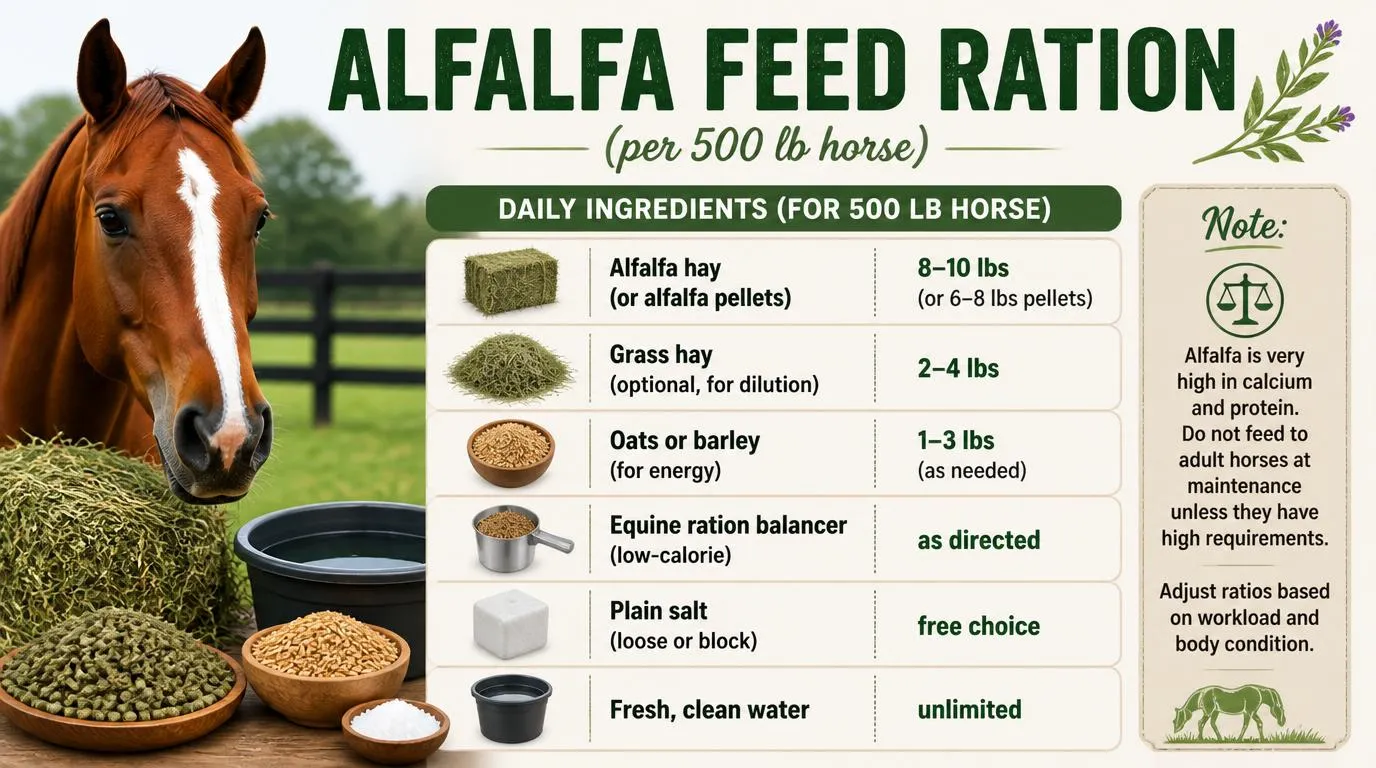 Alfalfa hay for horses